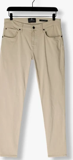 7 FOR ALL MANKIND slim fit jeans 5-pocket slimmy stretch sateen beige New