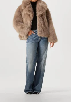 ALTER EGO faux fur jas novi beige