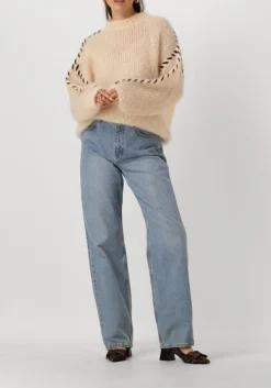 AMERICAN DREAMS trui catio mohair stitch pullover beige Outlet