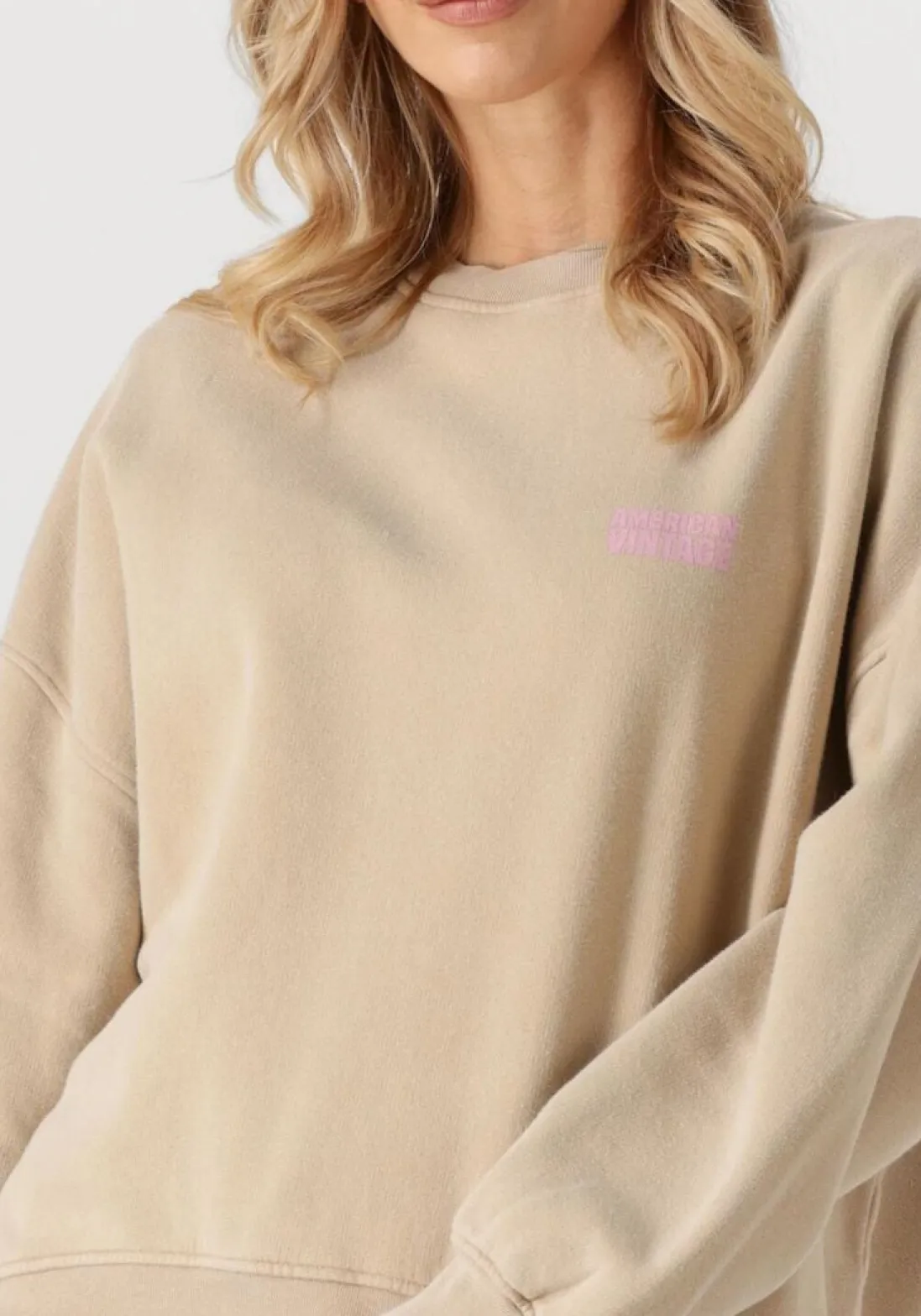 AMERICAN VINTAGE trui plizzy beige Discount
