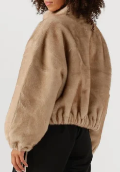 CO'COUTURE faux fur jas fera faux fur jacket beige Discount