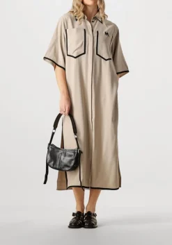 COPENHAGEN MUSE midi jurk si shirt dress beige New