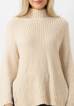 DANTE6 trui rayure oversized sweater beige