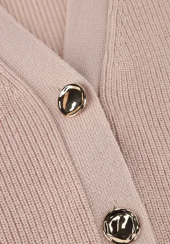 DANTE6 vest jeny rib knit cardigan beige