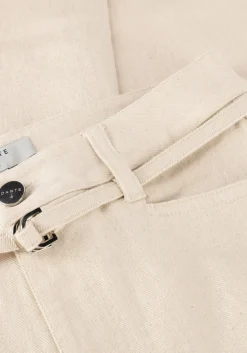 DANTE6 wijde broek amanda metallic straight cropped jeans beige