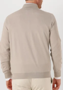 FILIPPO DE LAURENTIIS trui mezza zip ml r.merino beige New