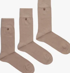 FLORIS VAN BOMMEL sokken de katoener beige Best