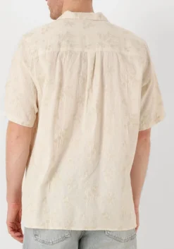 FORÉT forét casual overhemd peer flower jacquard ss shirt beige Discount