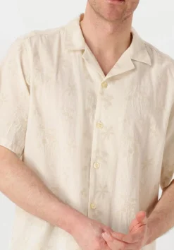 FORÉT forét casual overhemd peer flower jacquard ss shirt beige Discount