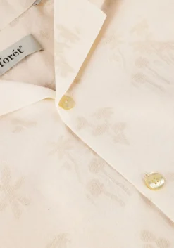 FORÉT forét casual overhemd peer flower jacquard ss shirt beige Discount