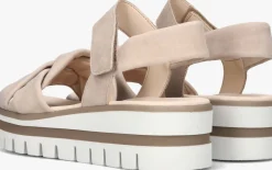 GABOR platte sandalen 622.1 beige Outlet