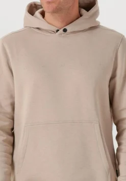 GENTI trui basic logo hoodie beige New