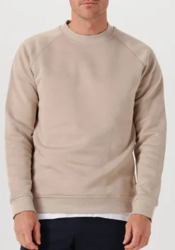 GENTI trui basic logo sweater beige Online