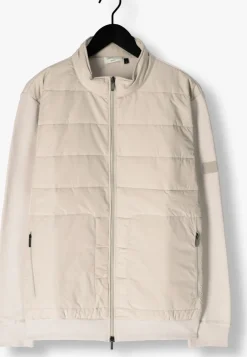 GENTILUOMO gewatteerde jas cardigan zip beige Online
