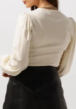 GESTUZ blouses rifagz v-neck blouse beige Hot