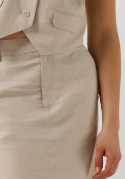 GESTUZ maxirok lizagz linen hw skirt beige Clearance