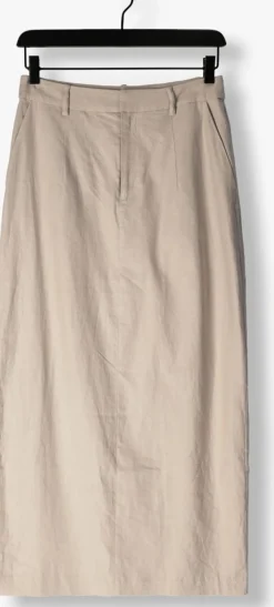 GESTUZ maxirok lizagz linen hw skirt beige Clearance