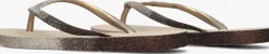 HAVAIANAS teenslippers slim sparkle ii beige Clearance