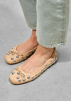 HOGAN ballerina's h684 ballerina borchie beige Outlet