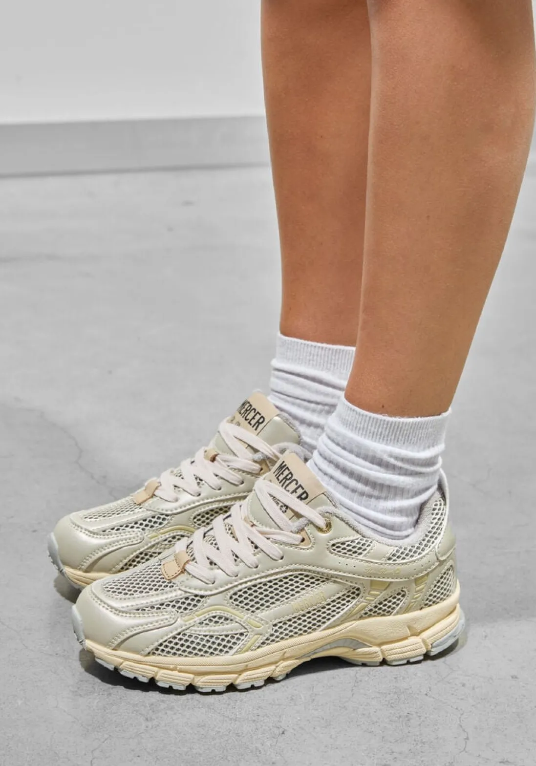MERCER AMSTERDAM lage sneakers the re-run champagne beige Clearance