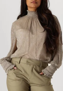 MOS MOSH blouses ximena glam ls blouse beige Best