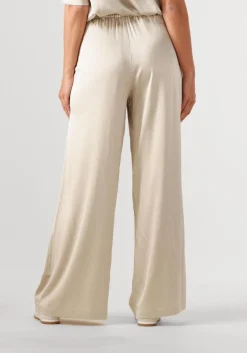 MOS MOSH wijde broek mmrita satin pant beige New