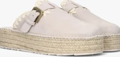 MOU instappers jute clog plain sue beige Best