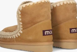 MOU vachtlaarzen eskimo 18 glitter logo beige New