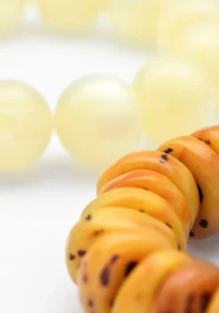 NOTRE-V armbanden resin duo bracelets beige Clearance