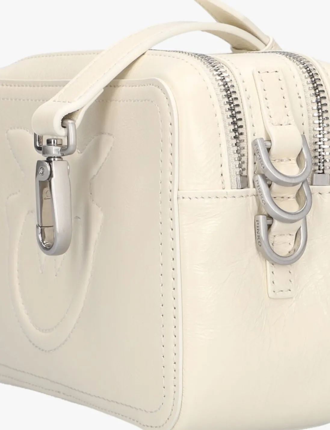 PINKO schoudertas carrie camera bag beige Clearance