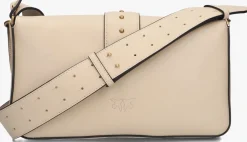 PINKO schoudertas love one classic slouchy beige