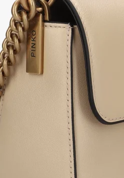 PINKO schoudertas love one mini slouchy beige