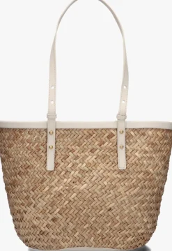 PINKO shopper love summer basket raffia beige New