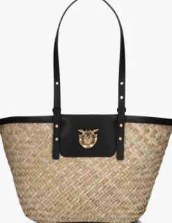 PINKO shopper love summer basket raffia beige Hot
