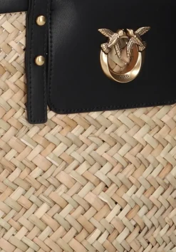 PINKO shopper love summer basket raffia beige Hot