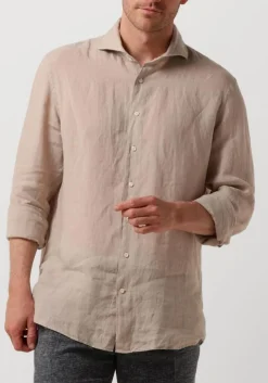 PROFUOMO casual overhemd shirt x-cutaway sc linnen beige