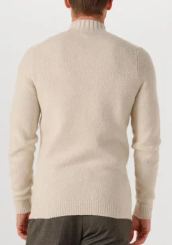 PROFUOMO coltrui pullover mock neck boiled wool beige New