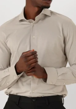 PROFUOMO klassiek overhemd shirt x-cutaway japanese knitted beige Discount
