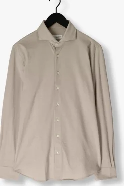 PROFUOMO klassiek overhemd shirt x-cutaway japanese knitted beige Discount