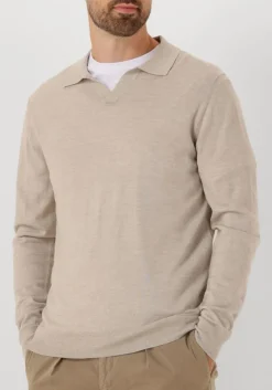 PROFUOMO polo polo open collar ls merino beige Discount