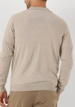 PROFUOMO polo polo open collar ls merino beige Discount