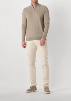 PROFUOMO trui half zip luxury basic beige
