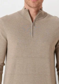 PROFUOMO trui half zip luxury basic beige