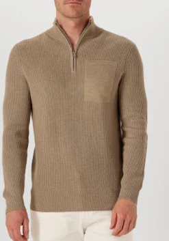 PROFUOMO trui pullover half zip beige Online