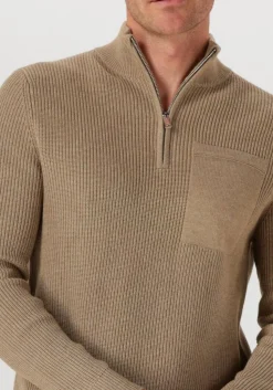 PROFUOMO trui pullover half zip beige Online