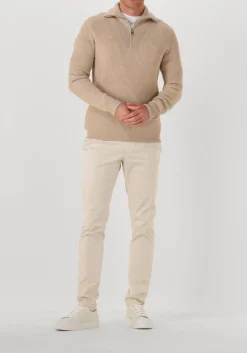 PROFUOMO trui pullover half zip beige