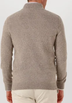 PROFUOMO trui pullover half zip wool blend beige Clearance