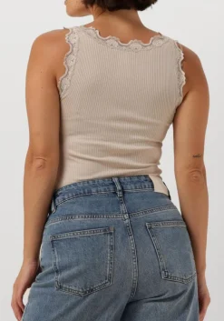 ROSEMUNDE top babette silk top w/ lace beige Best