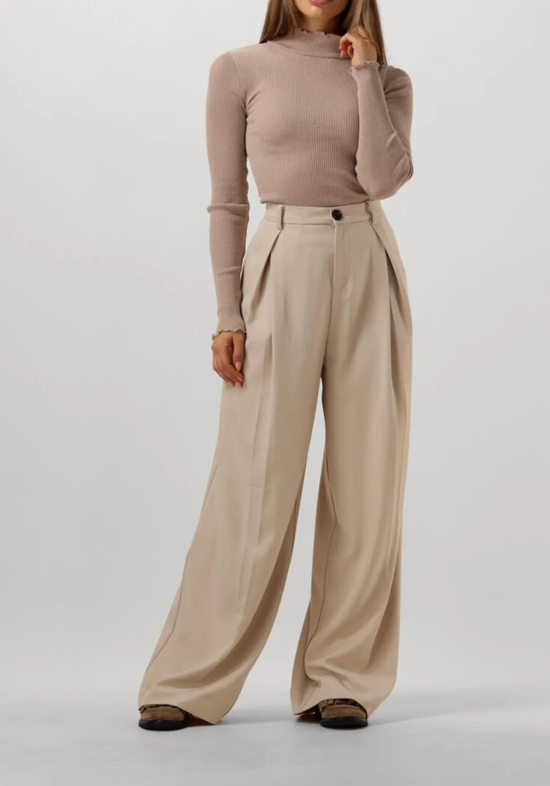 ROSEMUNDE top boston turtleneck w/ lurex beige Clearance