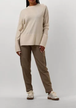 RUBY TUESDAY trui vallie soft round neck pullover high border beige Clearance